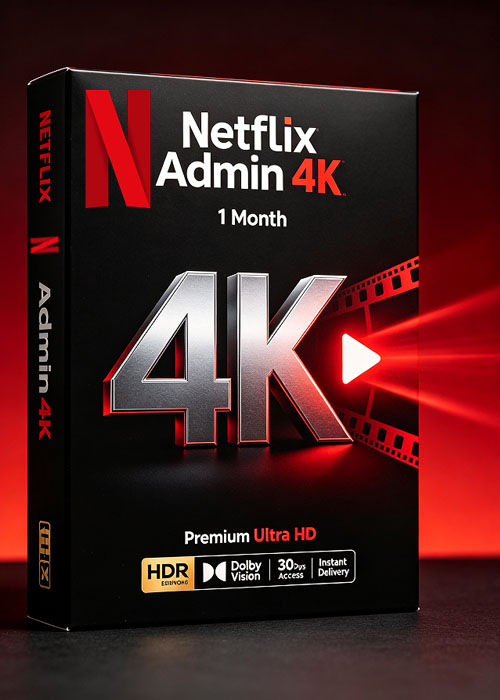 cdkeyofferss, Netflix Admin 4K 1Month